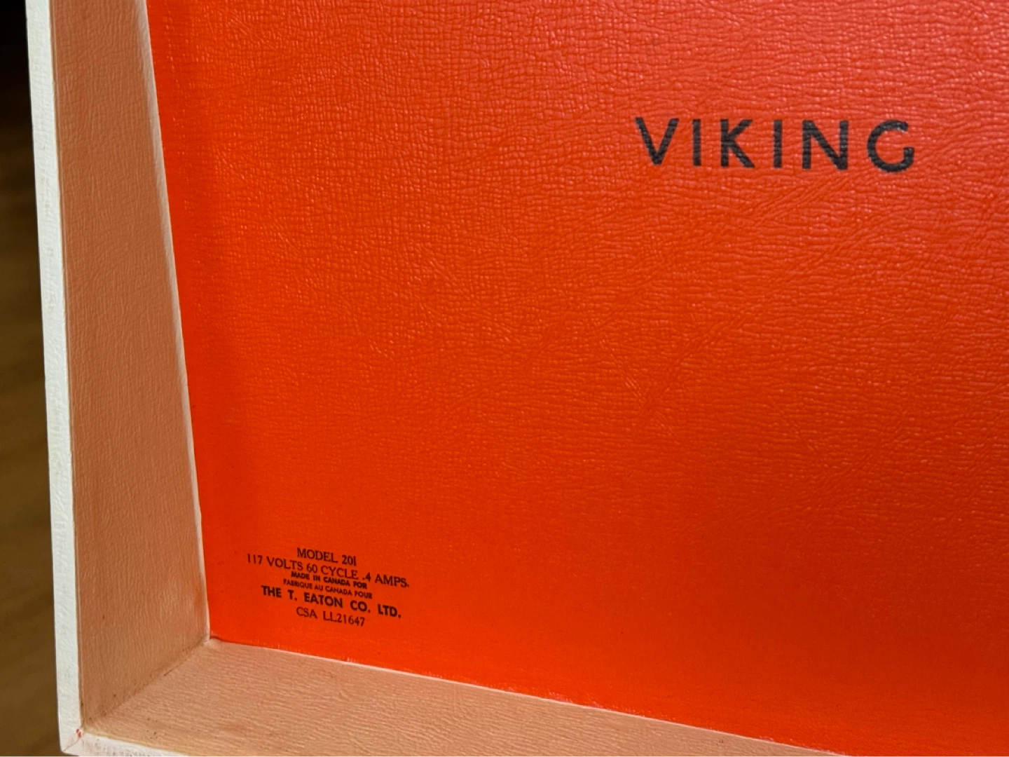 Vintage Viking Portable Record Player - Orange - photo 4