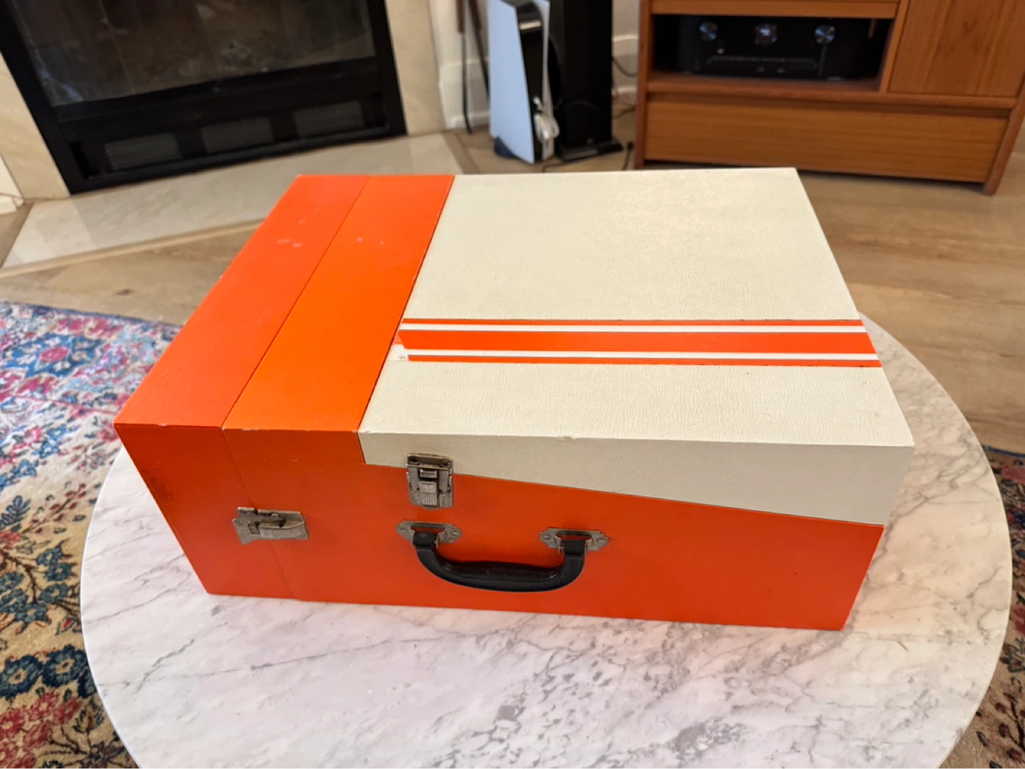 Vintage Viking Portable Record Player - Orange - photo 2
