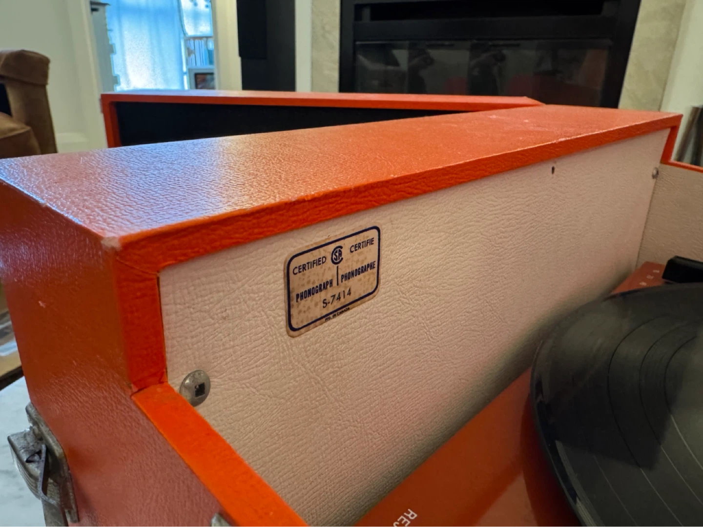Vintage Viking Portable Record Player - Orange - photo 3