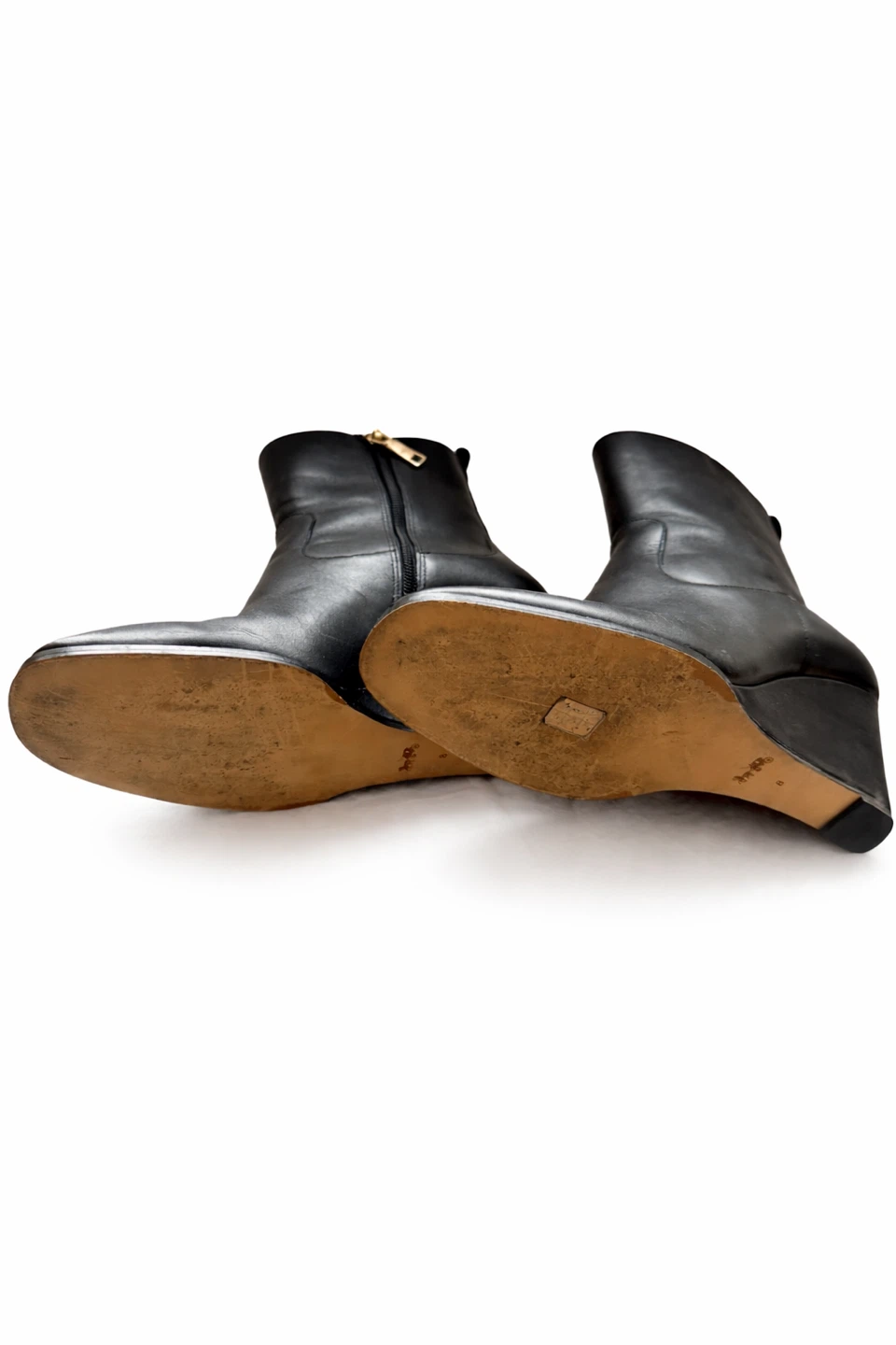 Coach Josephine Leather Wedge Ankle Boots Black - photo 3
