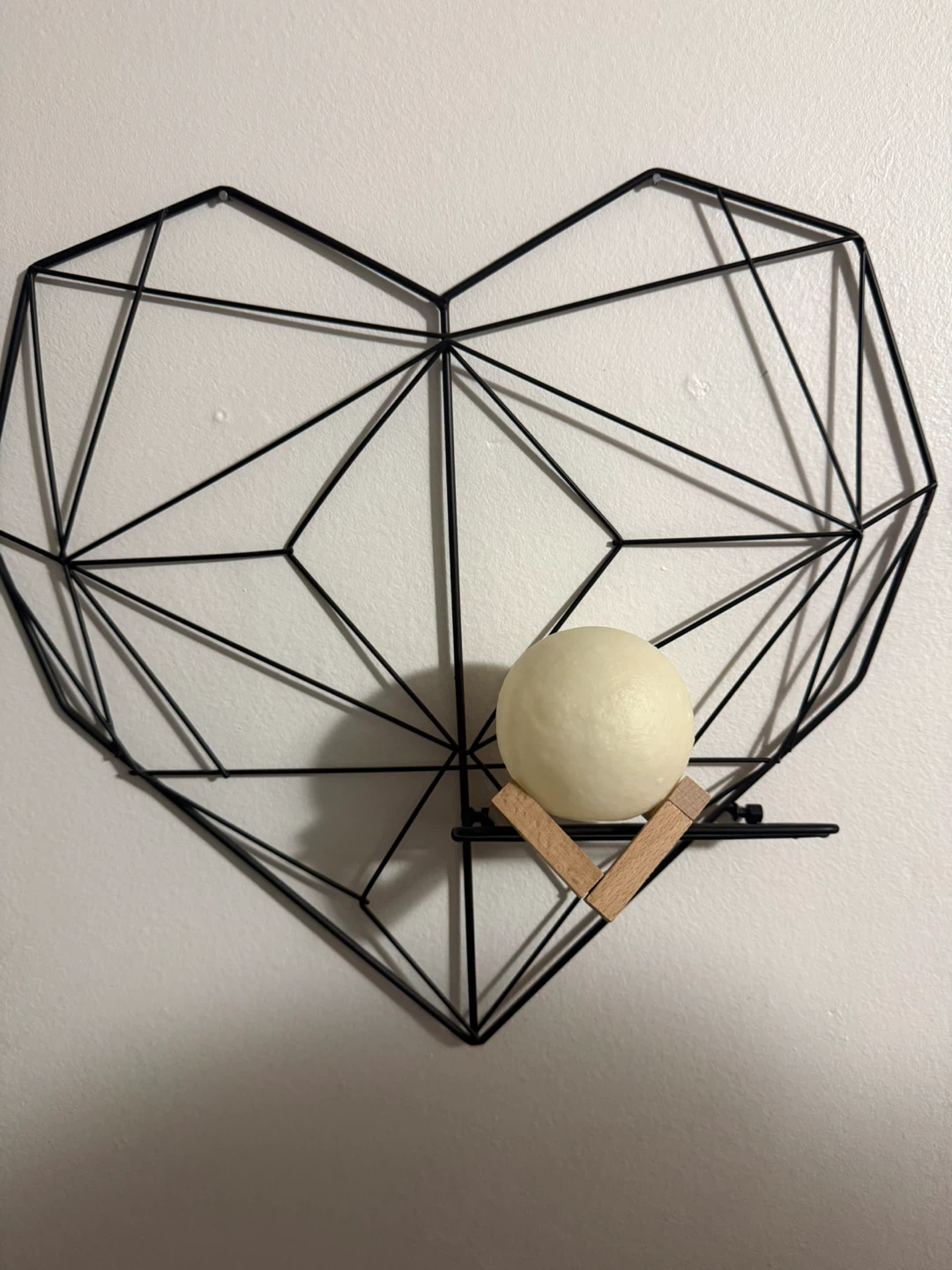 Geometric Heart Wall Decor Shelf