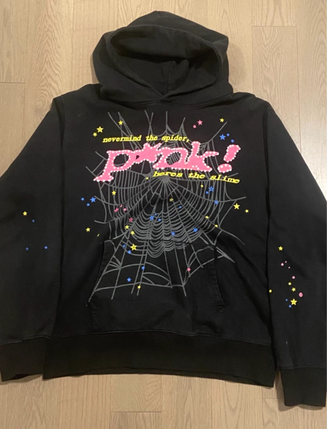 SP5DER Black Hoodie