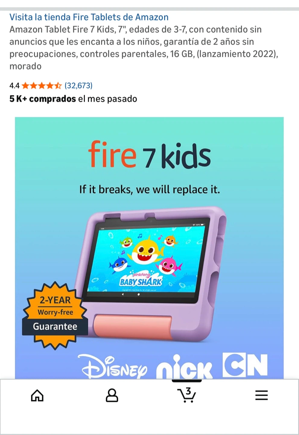 Amazon Fire 7 Kids Tablet