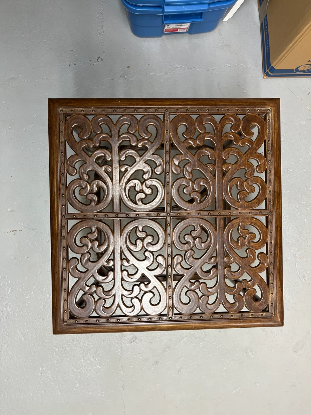 Ornate Metal Patio Side Table - photo 3