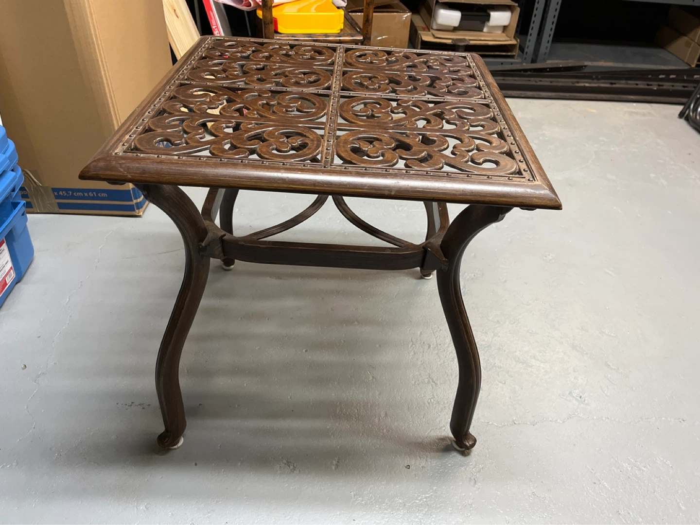 Ornate Metal Patio Side Table - photo 2