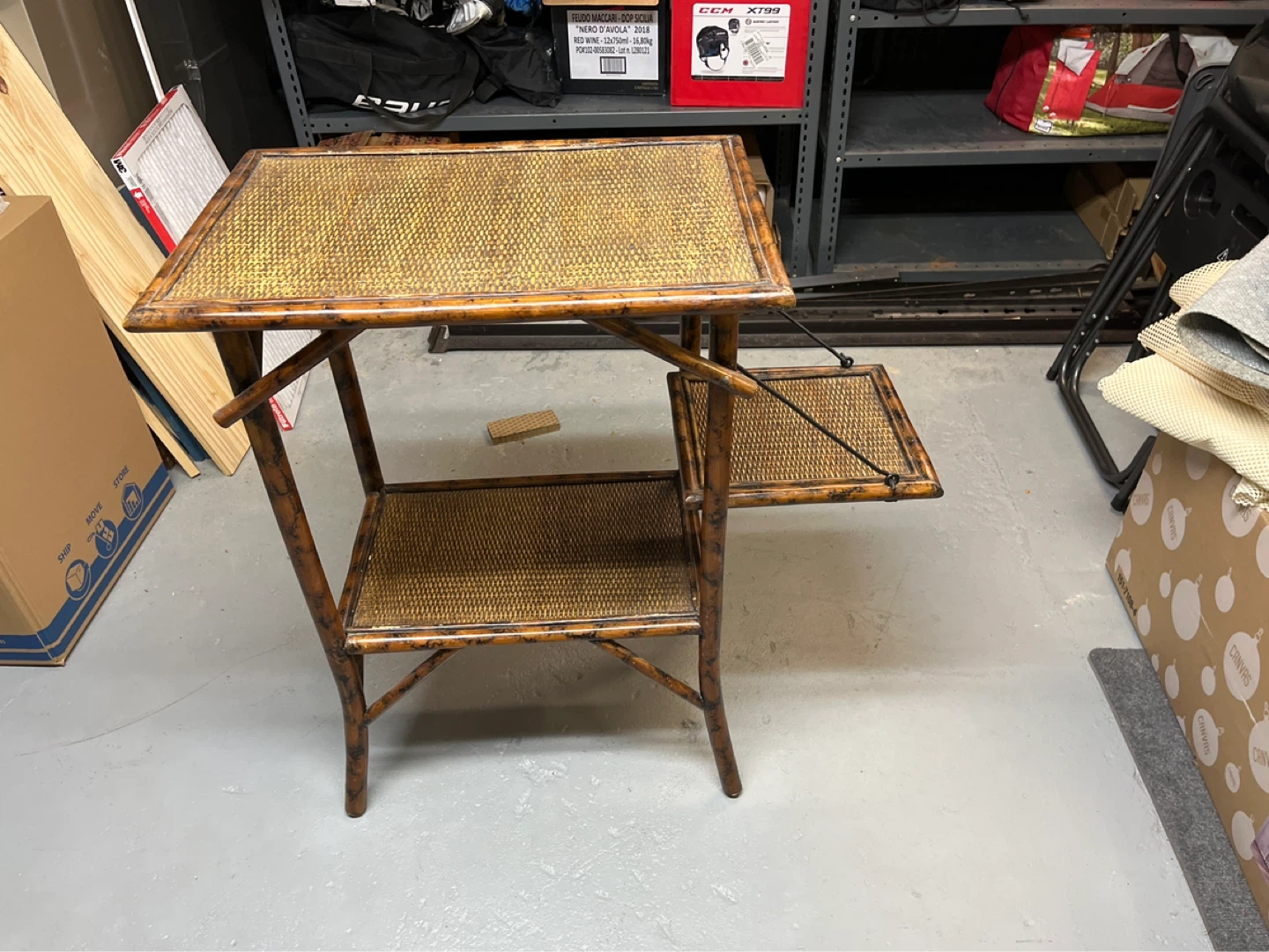 Bamboo Cane Side Table - photo 2