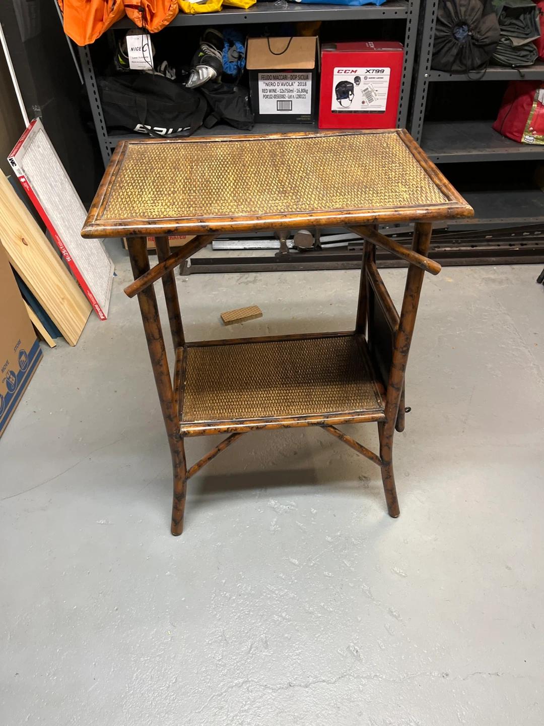 Bamboo Cane Side Table