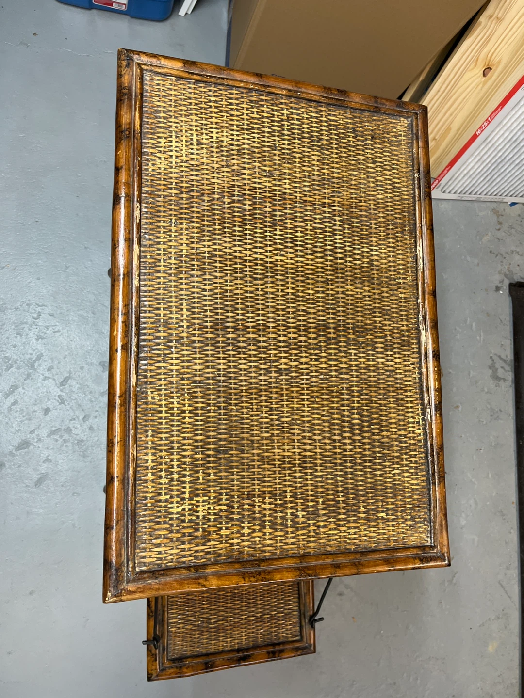 Bamboo Cane Side Table - photo 3