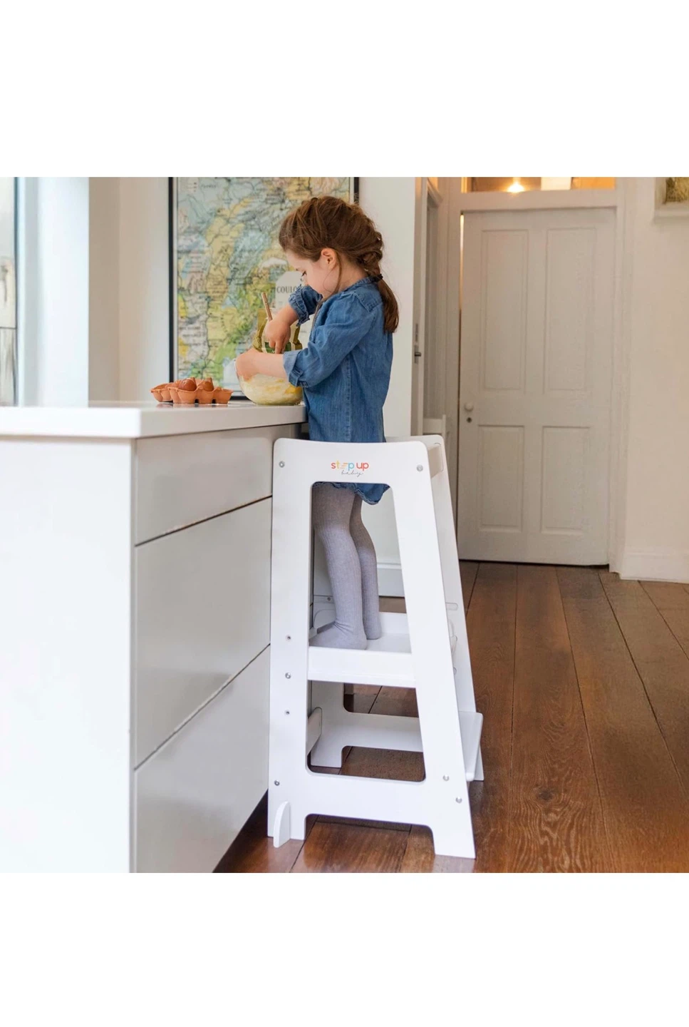 Step Up Baby Toddler Learning Tower - White - photo 2
