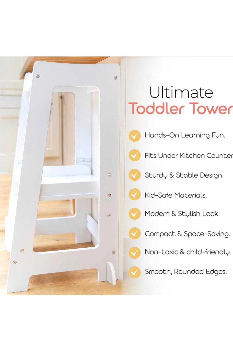 Step Up Baby Toddler Learning Tower - White - photo 3