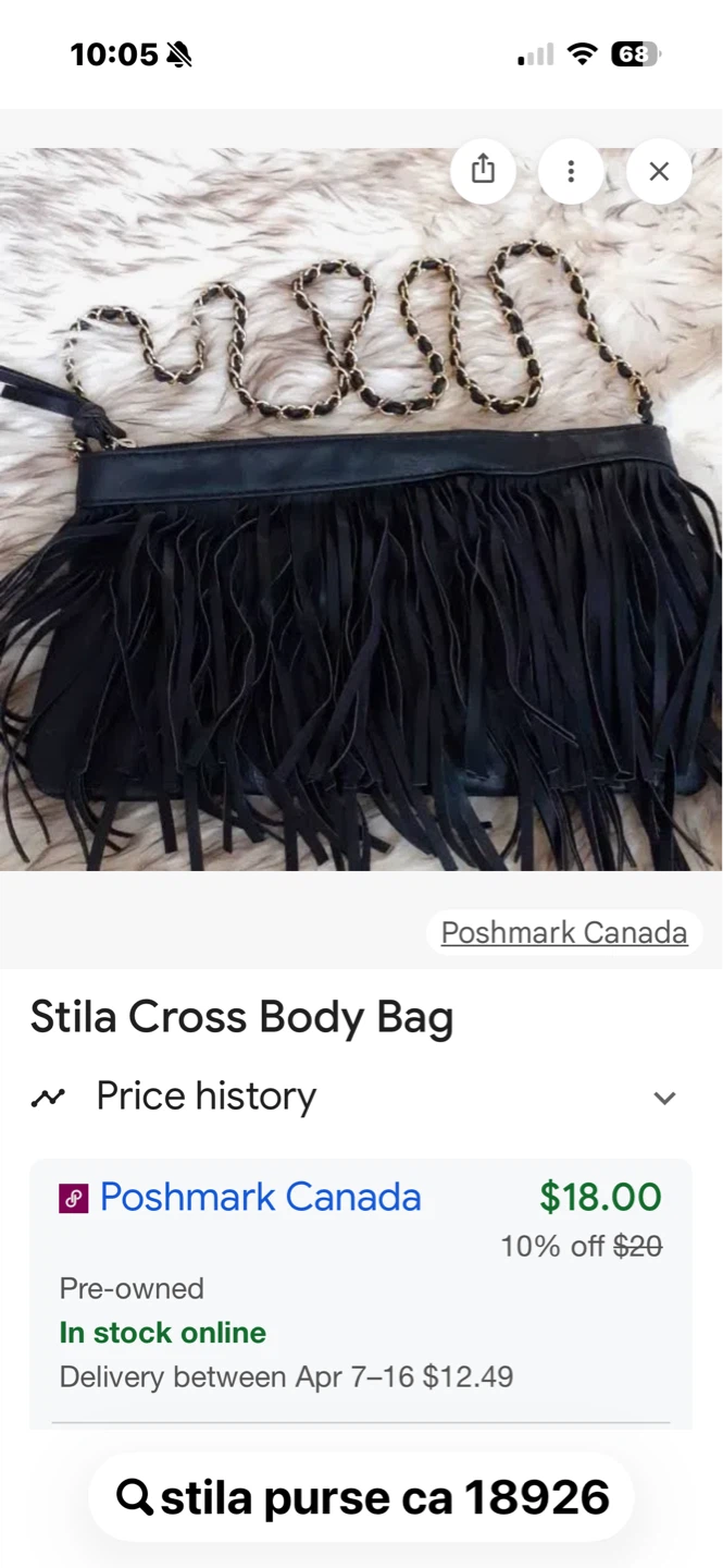 Stila Black Fringed Crossbody Bag - photo 4
