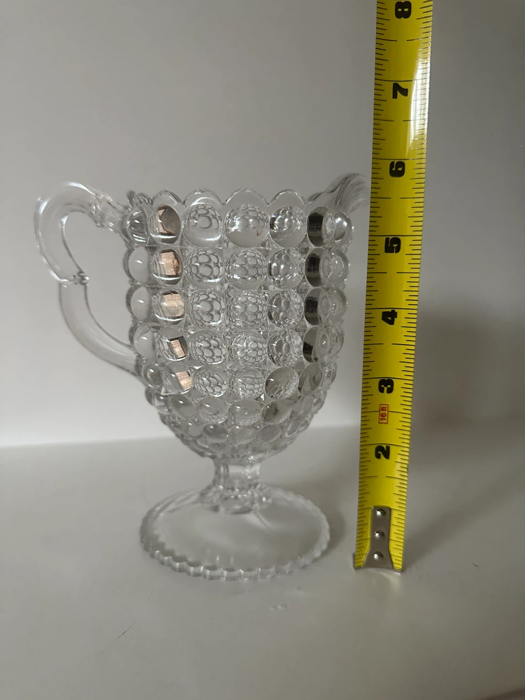 Clear Glass Hobnail Pitcher - photo 2