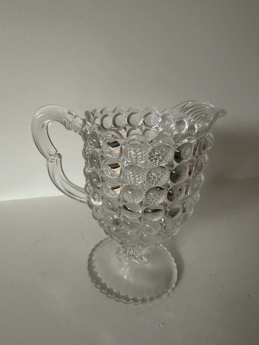 Clear Glass Hobnail Pitcher - photo 3