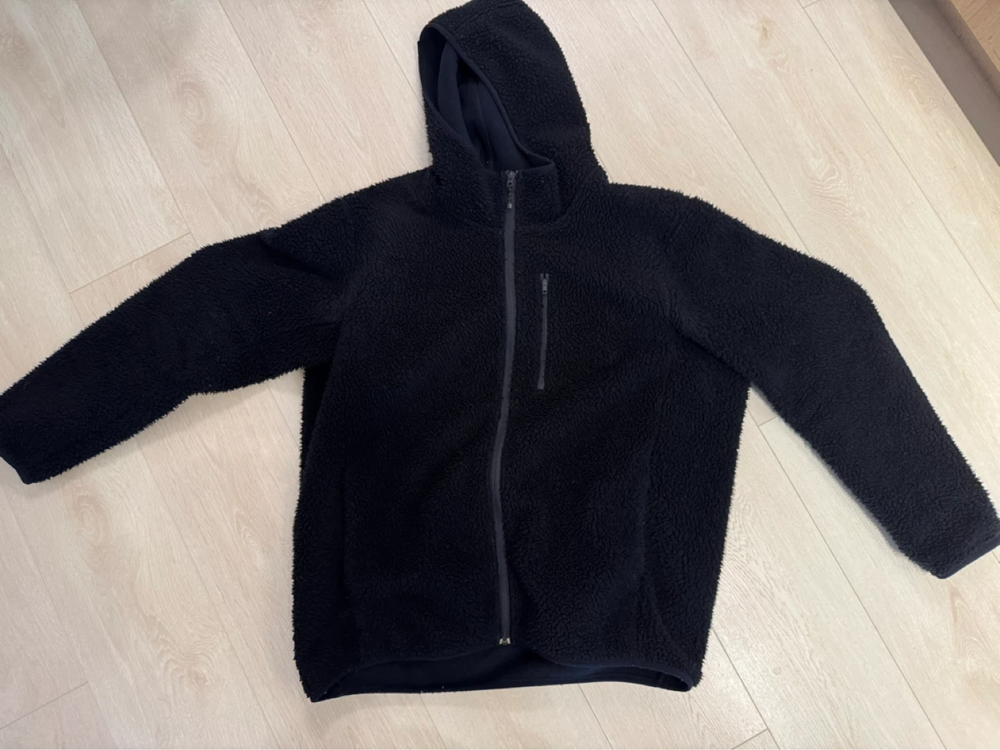 Black Fleece Zip-Up Hoodie - photo 2