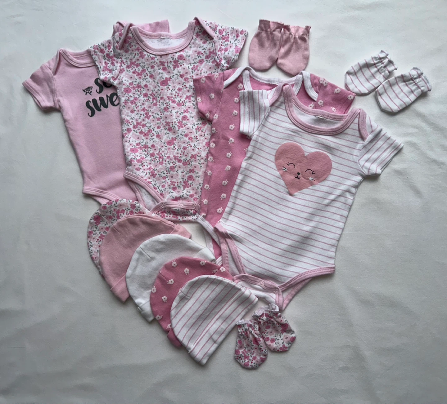 Baby Girl newborn bundle 0-3 Months (19 items)