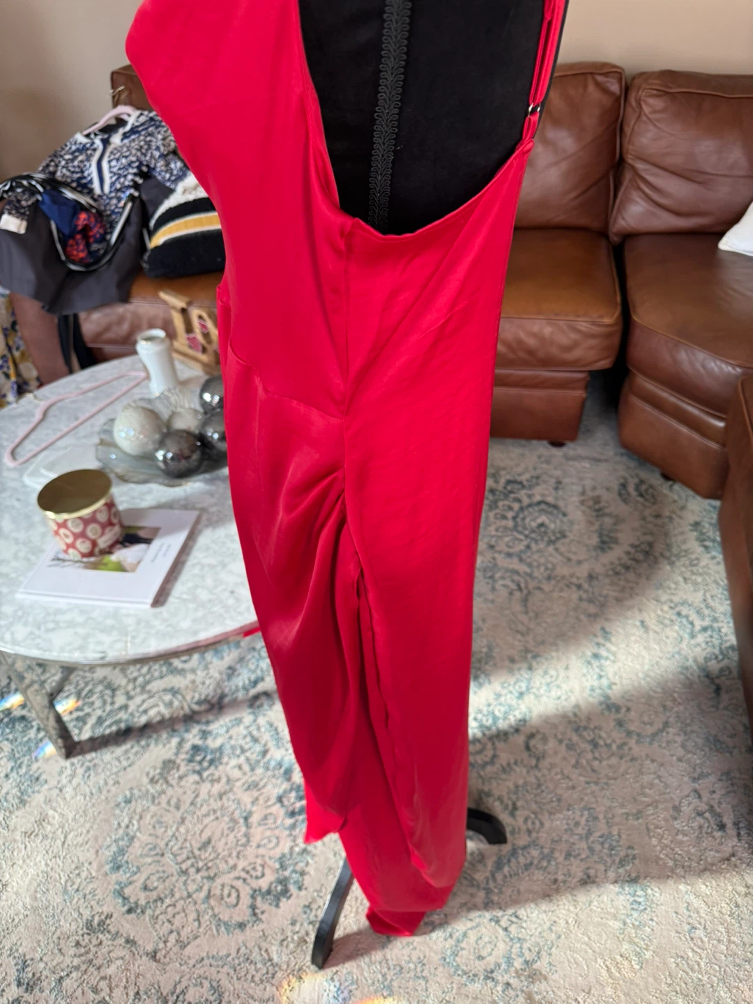 Nasty Gal Collection Red Cowl Neck Slip Dress - photo 4