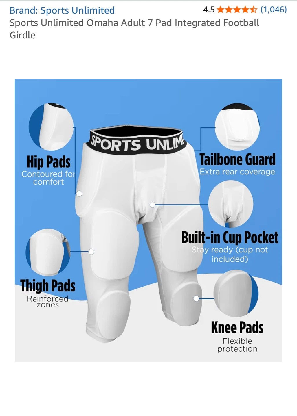 Adult Football Girdle 3X - photo 4