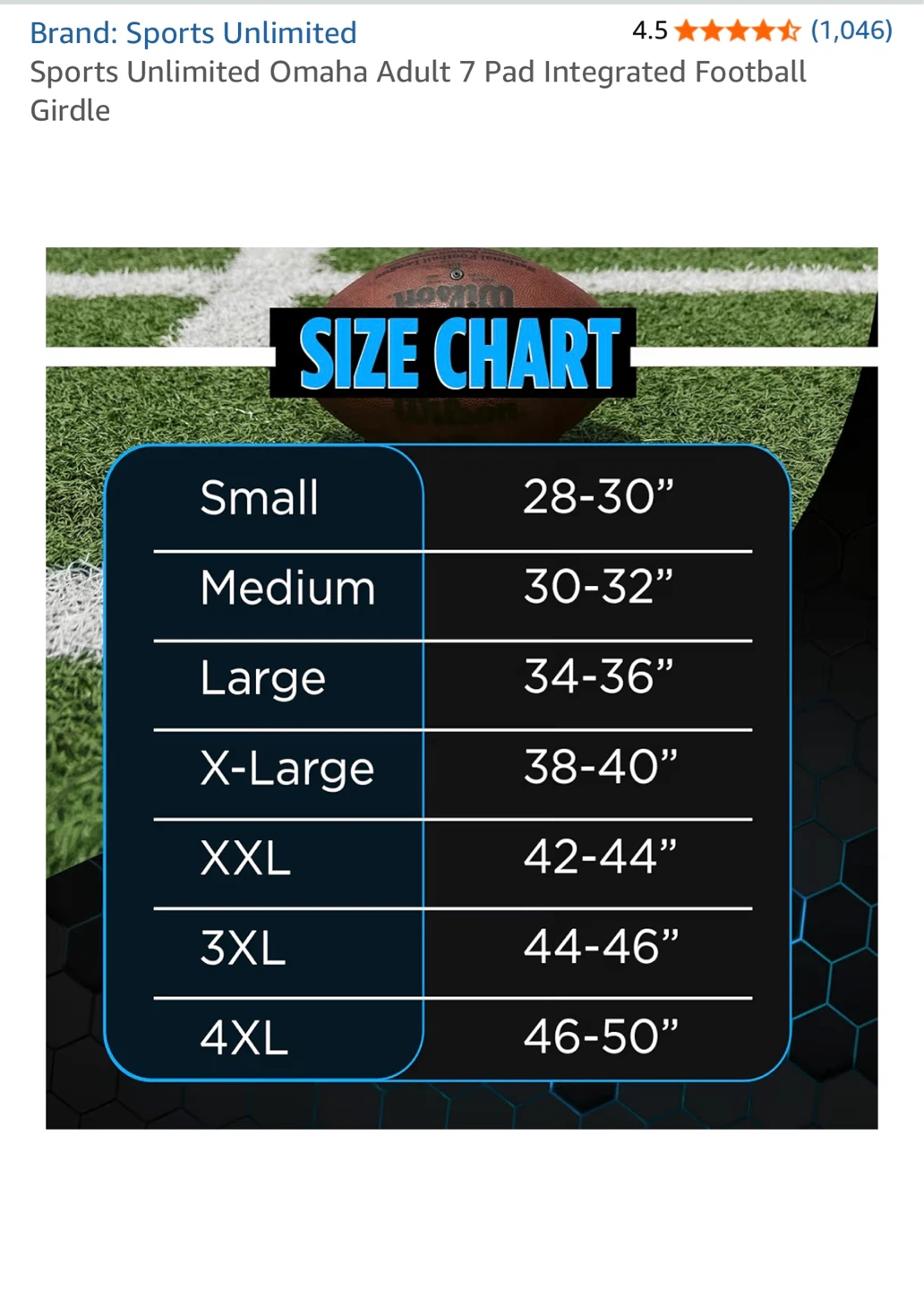 Adult Football Girdle 3X - photo 2