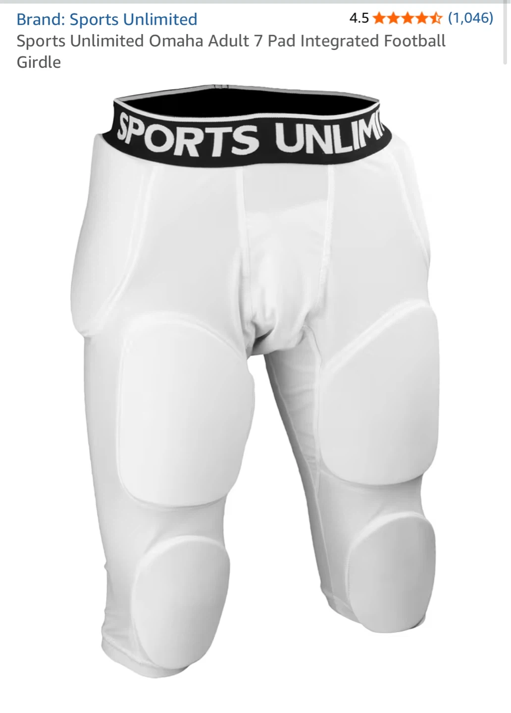 Adult Football Girdle 3X