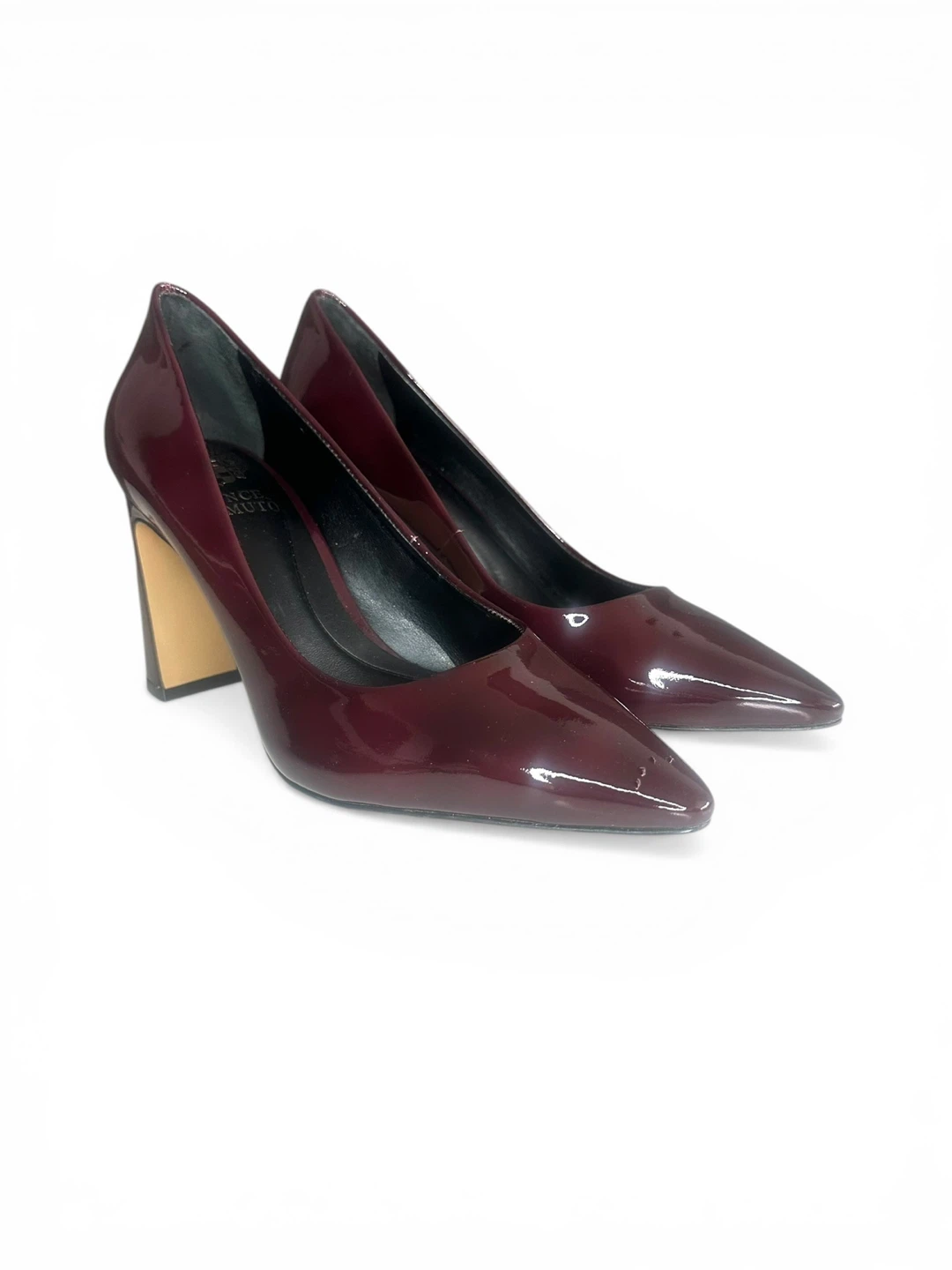 Vince Camuto “Dalmanara” Burgundy Patent Block Heel Pumps - 6M
