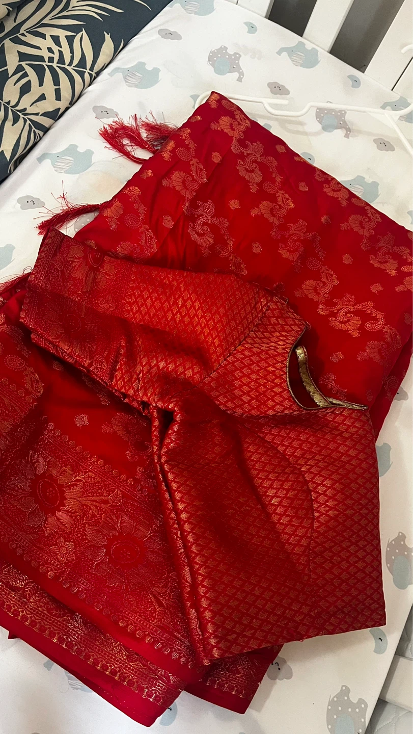 Red Saree with Blouse