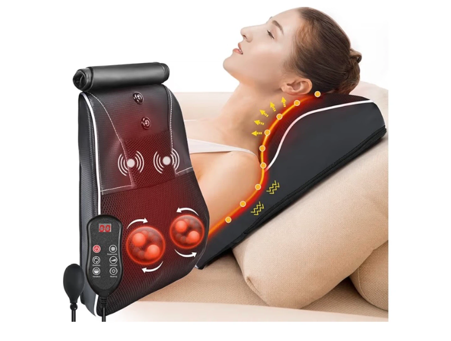 Neck and Back Massager with Heat
