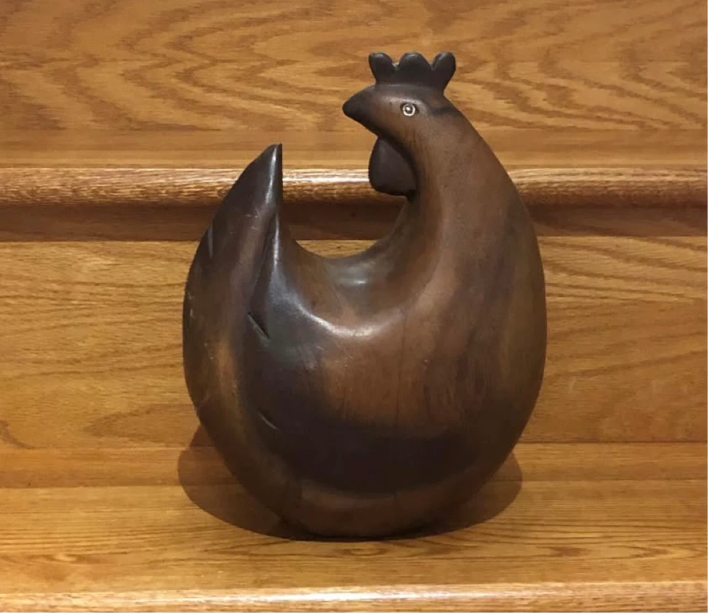 Wooden hen Figurine
