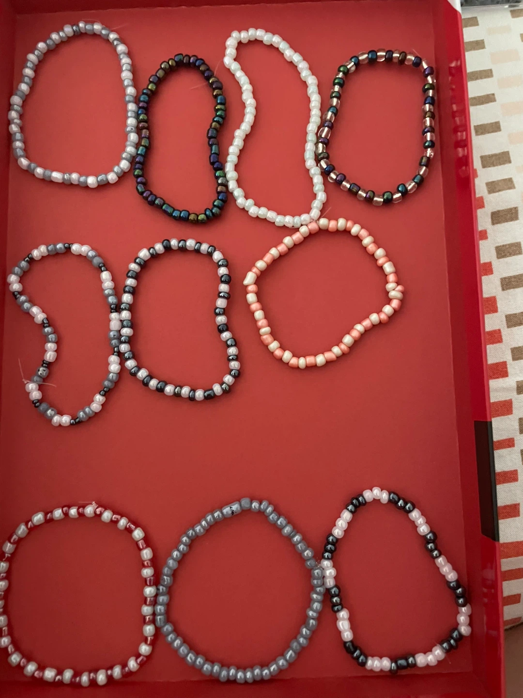 Handmade Beaded Bracelets - Set of 10