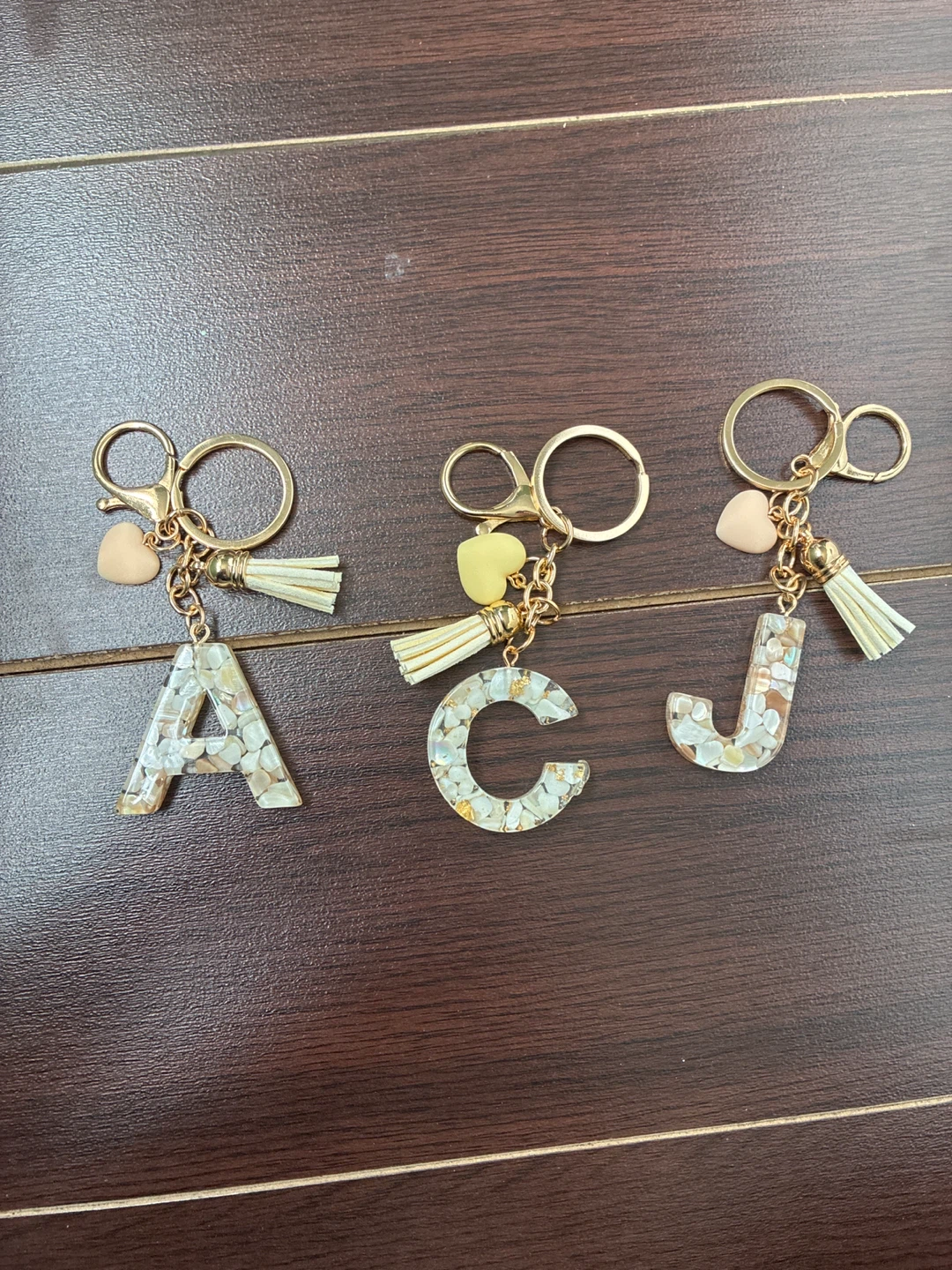 Wooden letter blocks and Resin keychains - photo 5