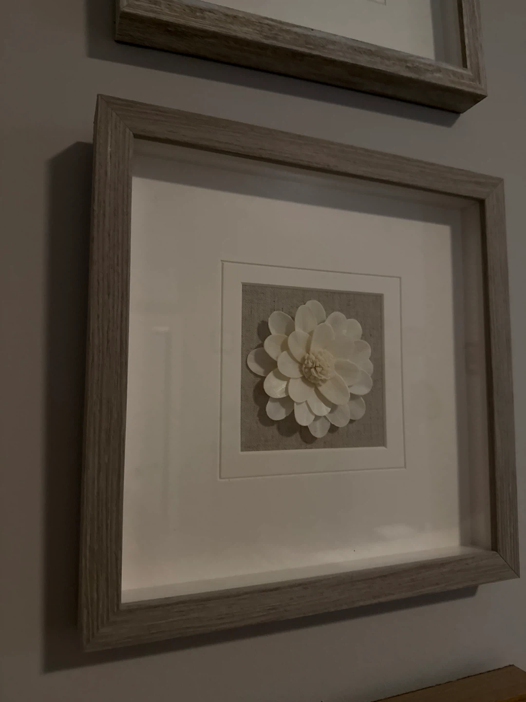 Framed White Flower Wall Art - photo 2