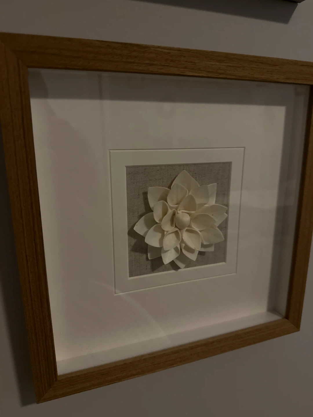 Framed White Flower Wall Art - photo 3