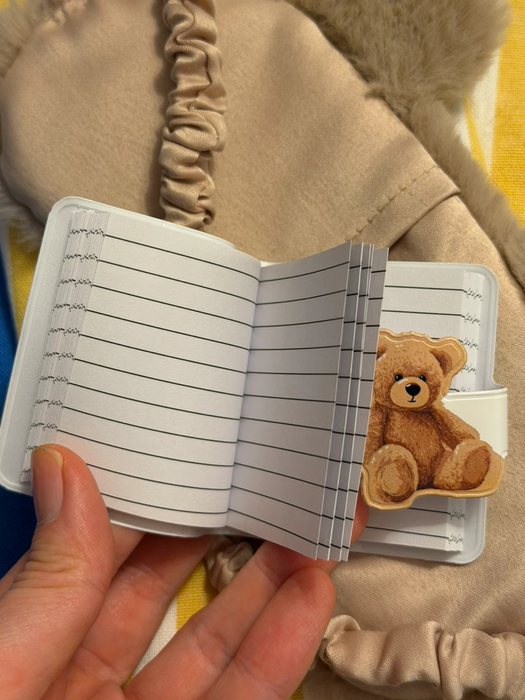 Fuzzy Bear Ear Sleep Mask with Mini Notebook - photo 3