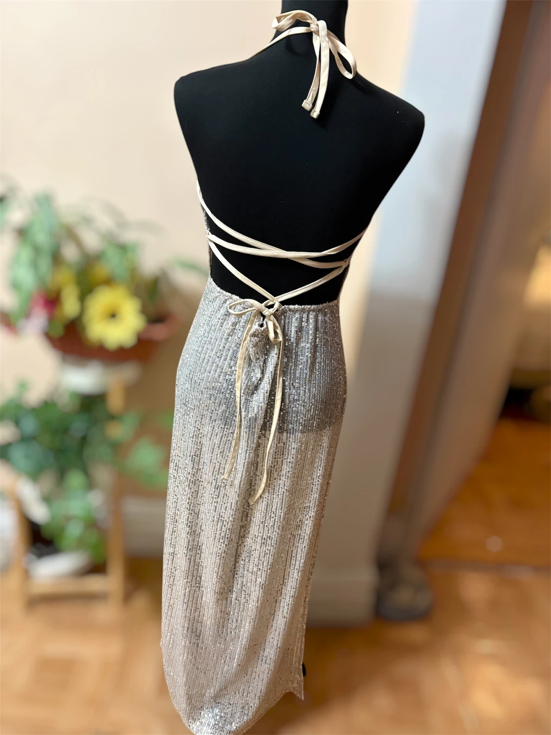 Sequin Halter Neck Maxi Dress - photo 2