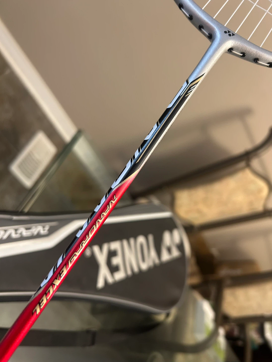 Yonex NanoRay Excel (NR-EXCEL) Silver Red Badminton Racket - photo 5