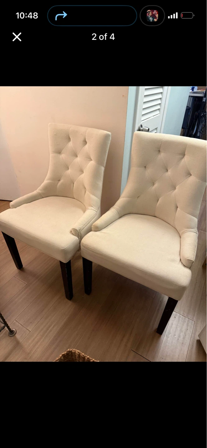 2 chairs as seen in pictures