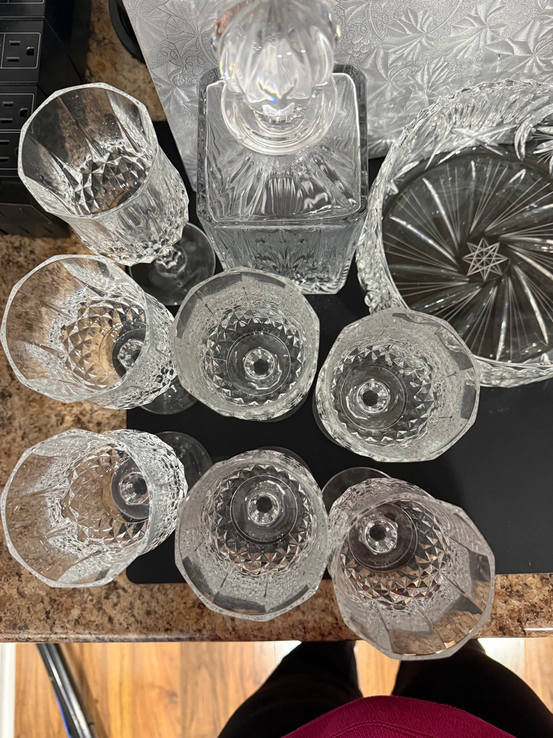 Crystal Decanter Set with Glasses and Bowl - photo 2