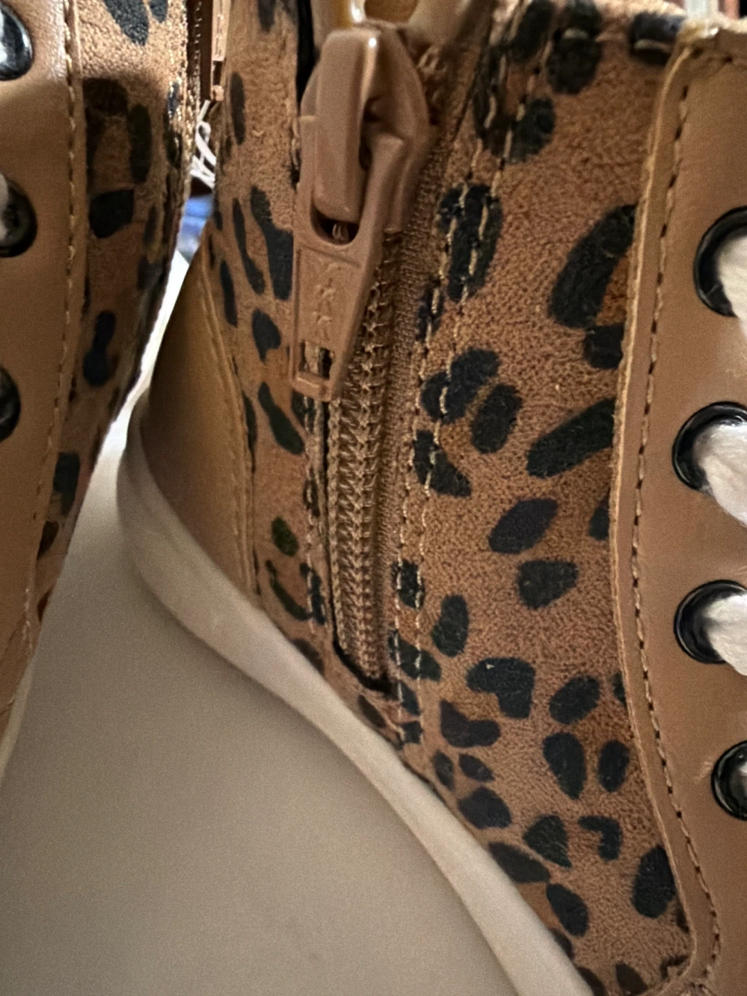 Toddler Leopard Print High-Top Sneakers - Size 7 - photo 4