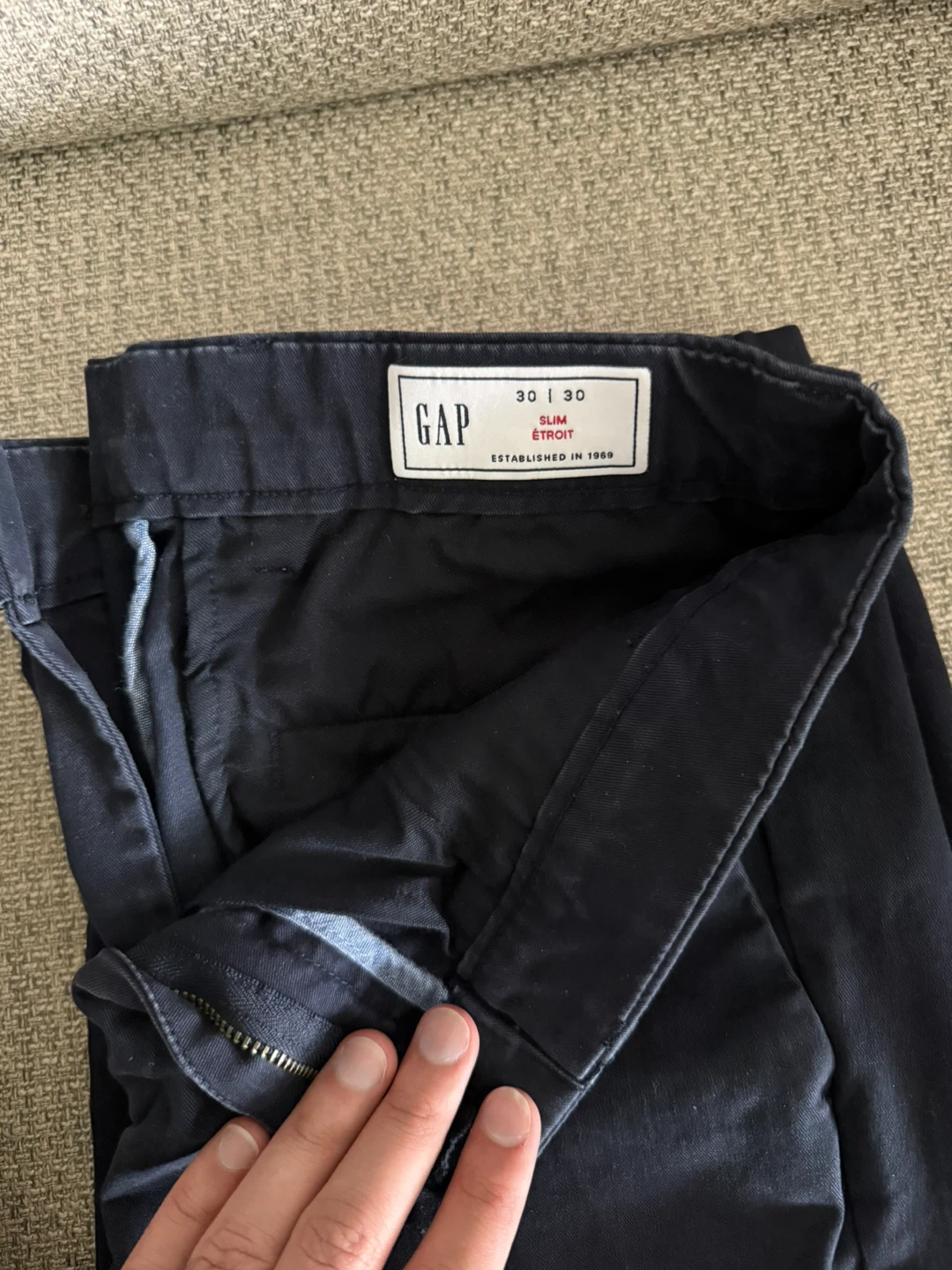 🔥Final Price: 2x GAP Slim Fit Chinos - Khaki & Navy (Size 30x30) - photo 3