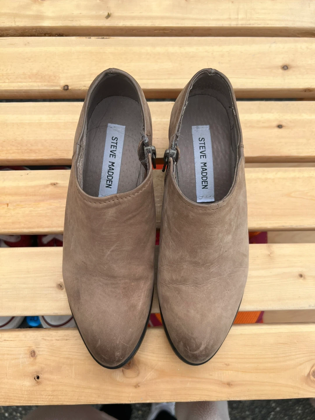 Steve Madden Suede Ankle Boots - Light Brown - photo 2