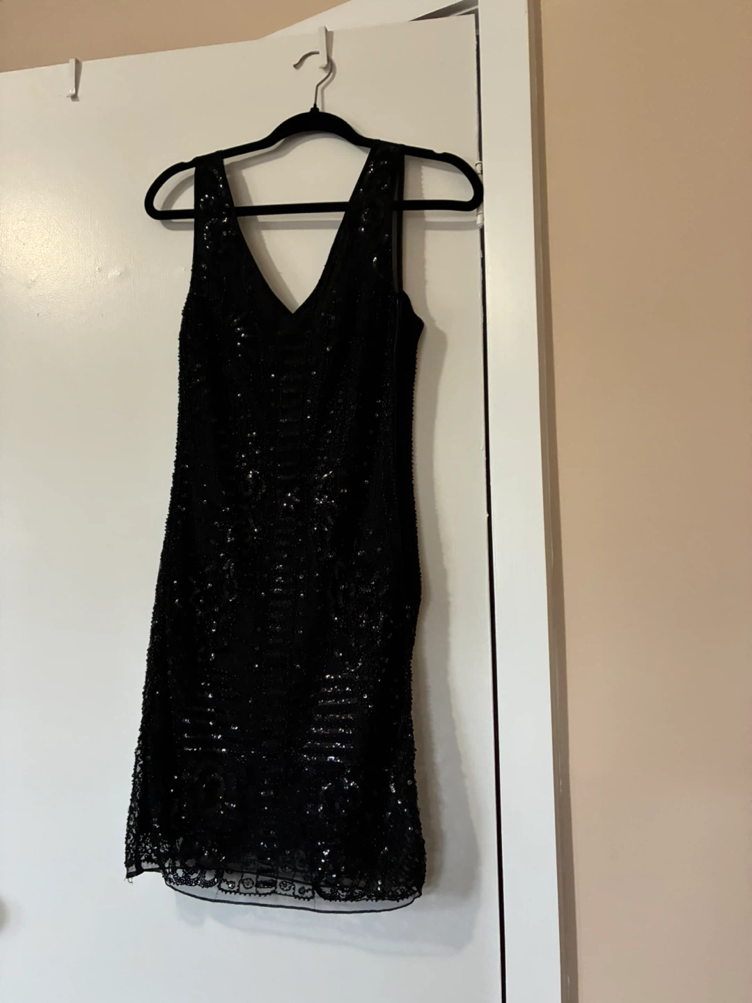 Molly Bracken Black Sequin Dress