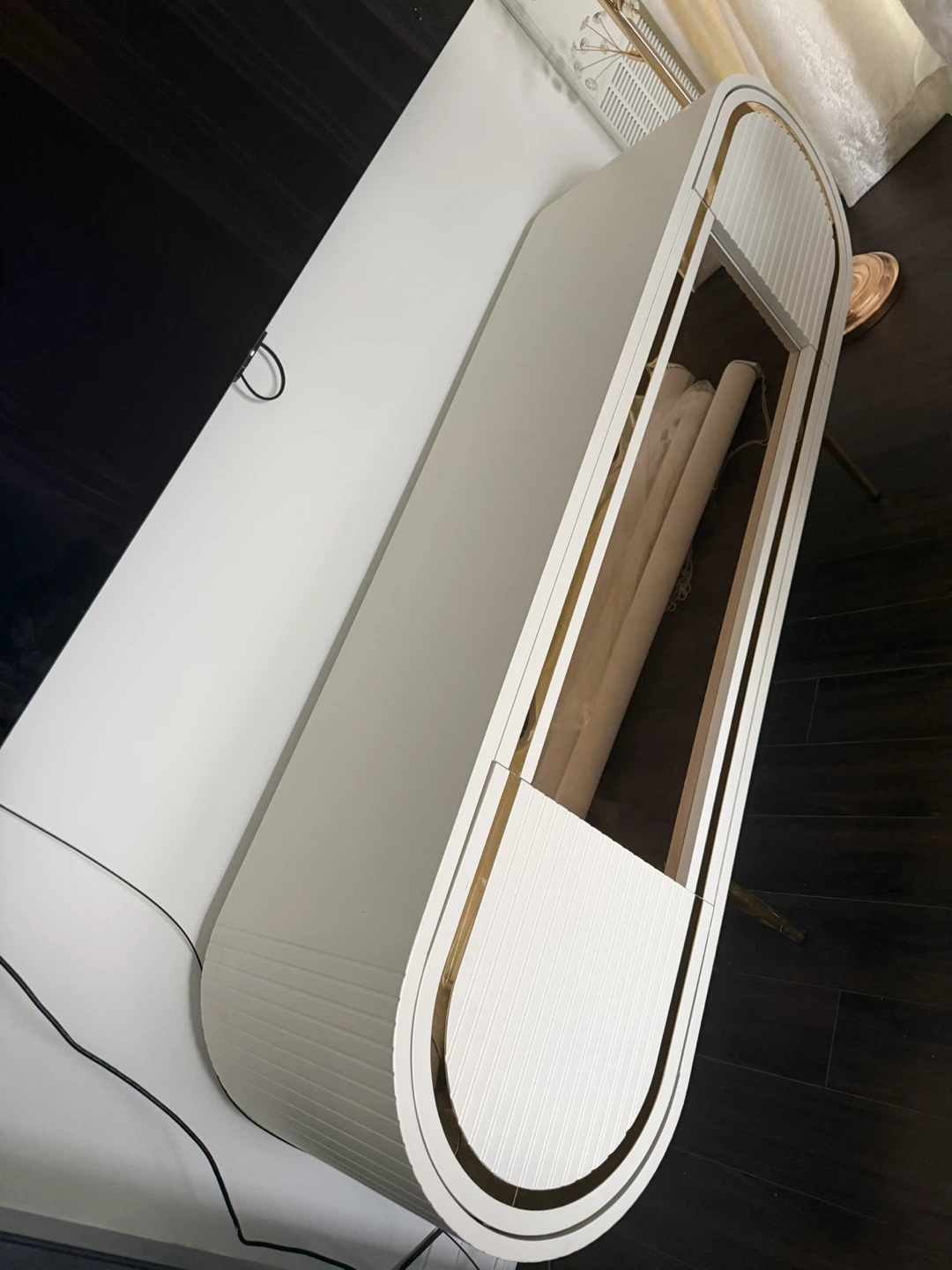 White and Gold Media Console - photo 3
