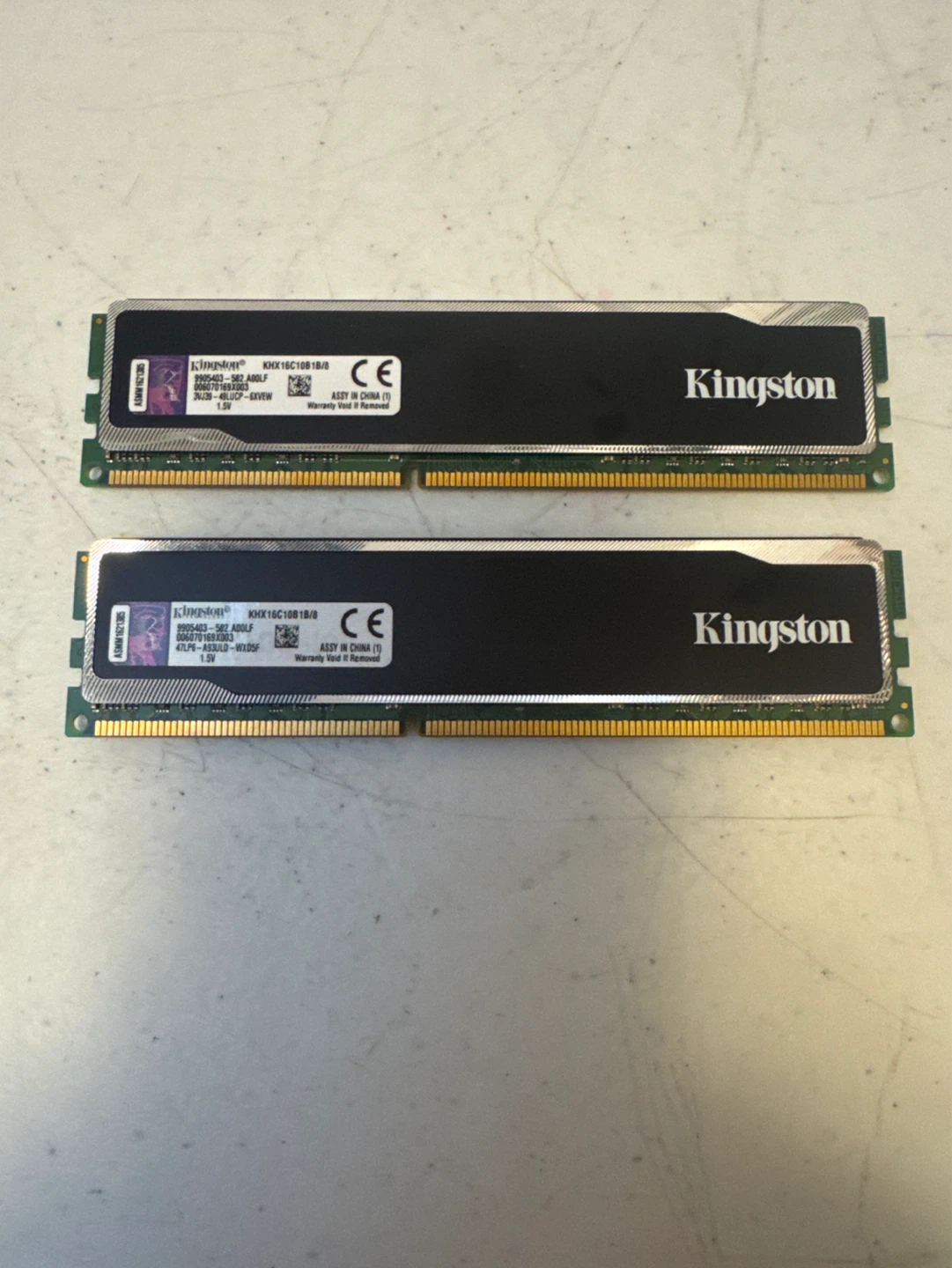 Kingston KHX16C10B/8 DDR3 RAM Modules (2x)