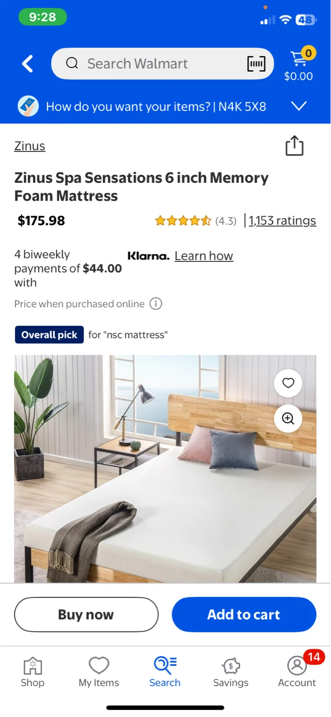 Zinus Spa Sensations 6 Inch Memory Foam Mattress - Full - photo 2