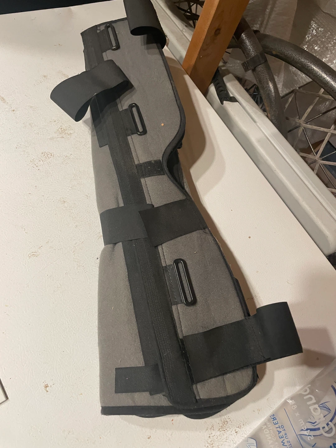 Grey and Black Knee Brace