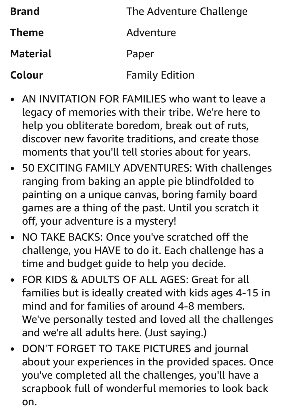 The Adventure Challenge Family Edition - Scratch Off Book - photo 5