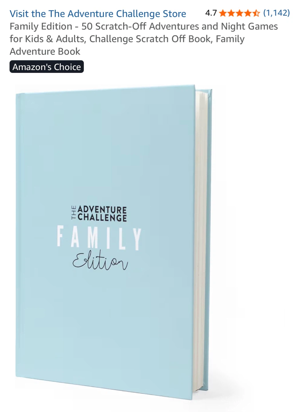 The Adventure Challenge Family Edition - Scratch Off Book