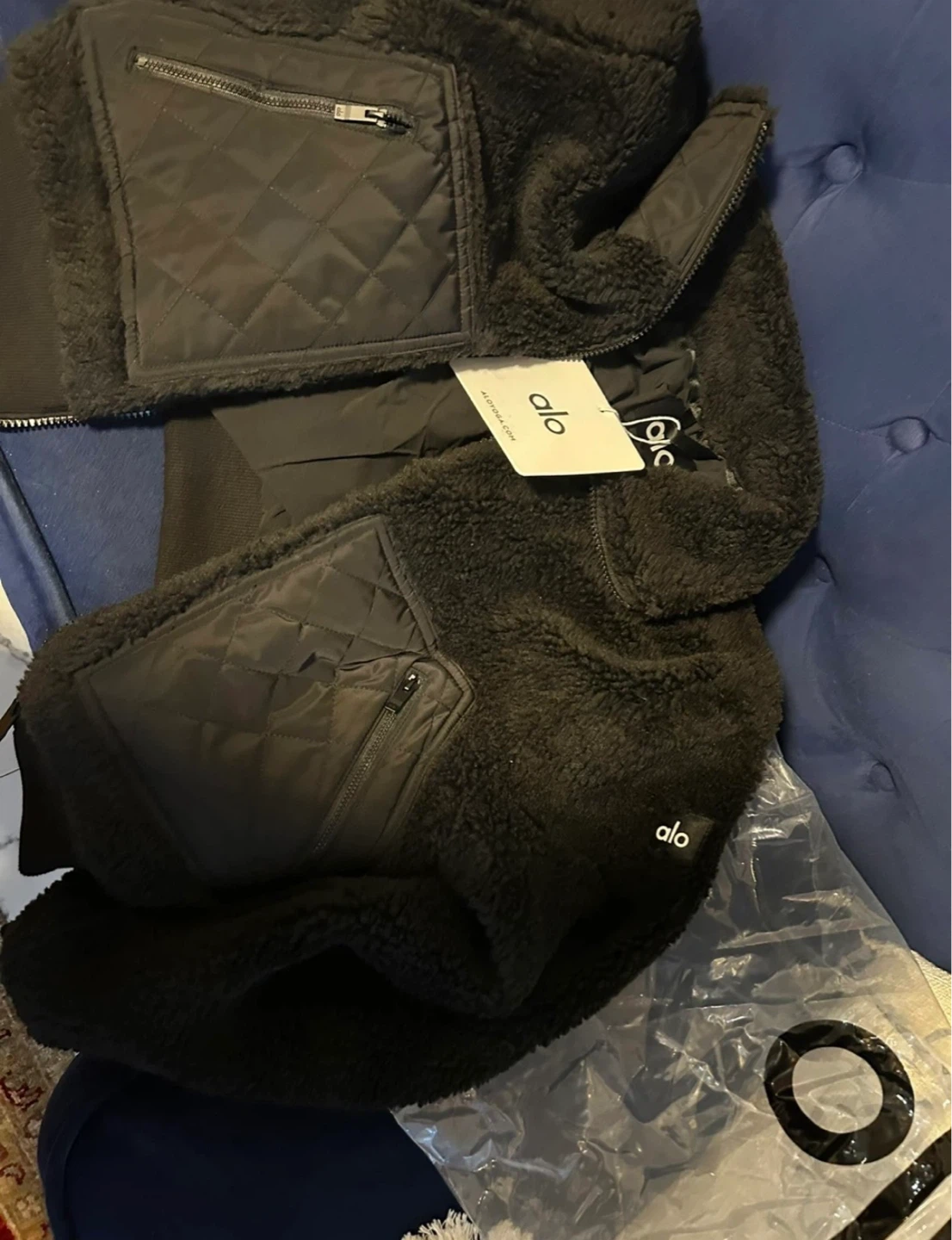 ALO Sherpa Edge Bomber Jacket Black
