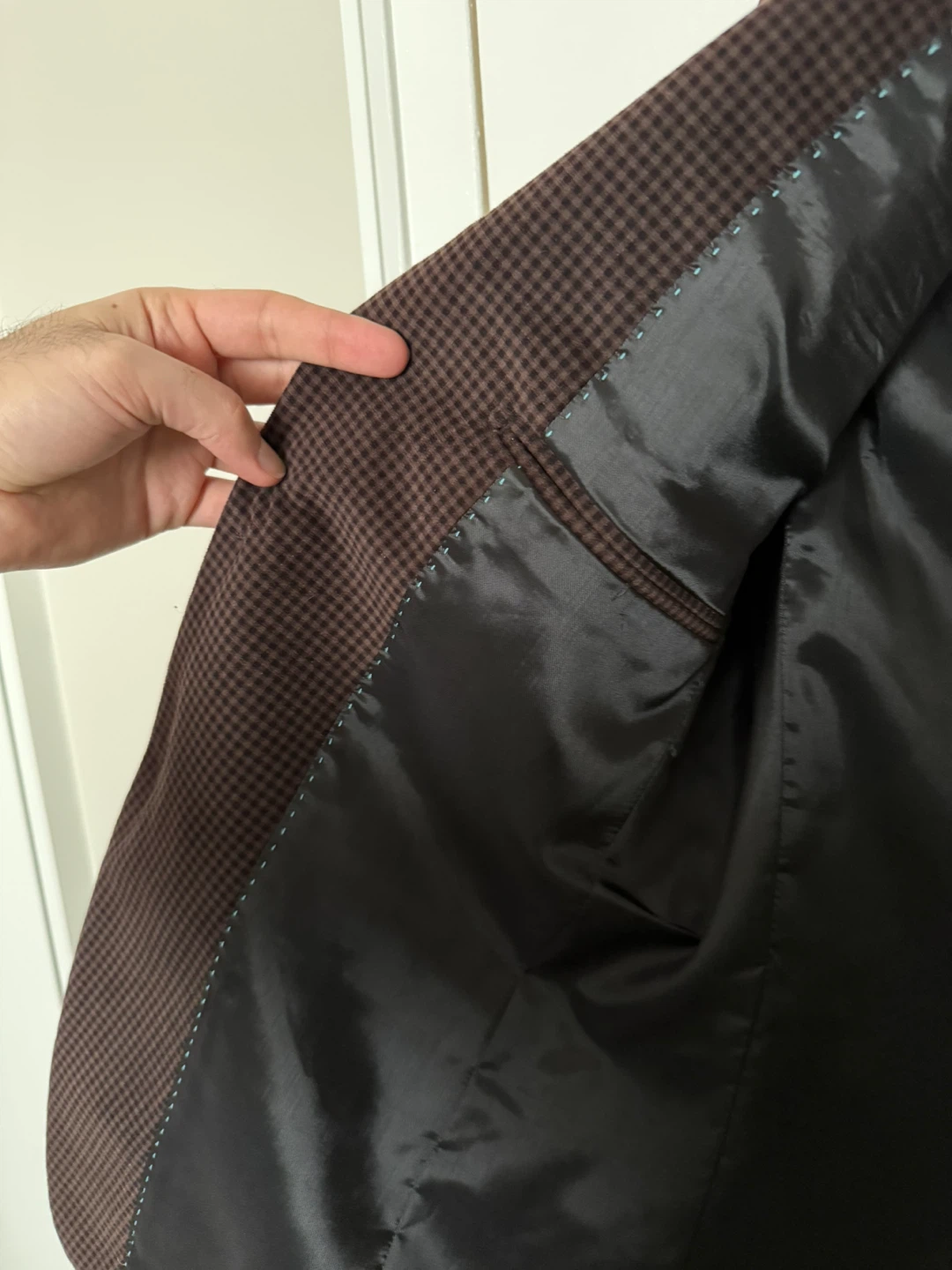 🔥 Velour Checkered Blazer Jacket - Size 36 - photo 5