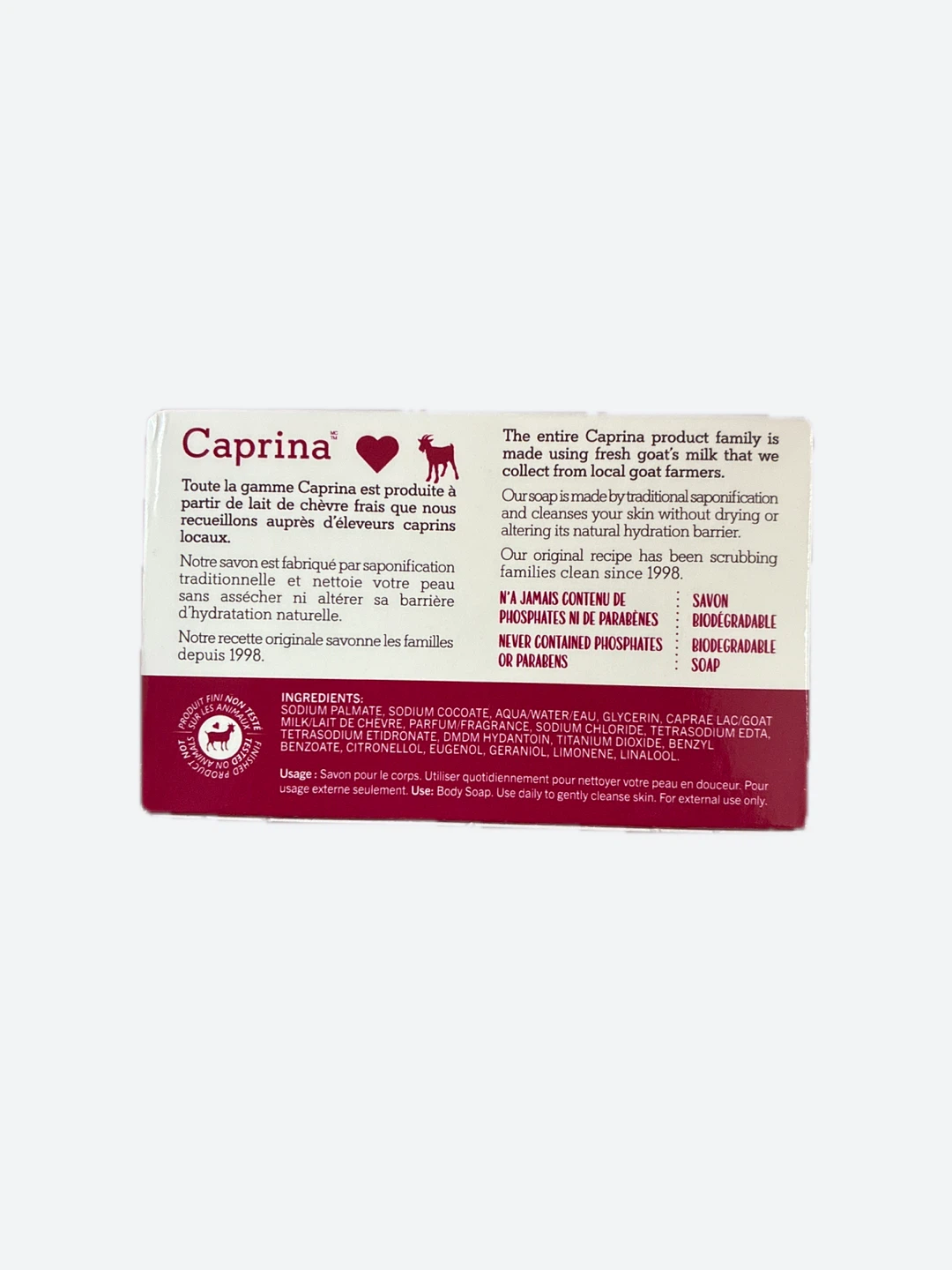 Caprina Fresh Goat's Milk Soap - Original Formula (110g) - photo 3