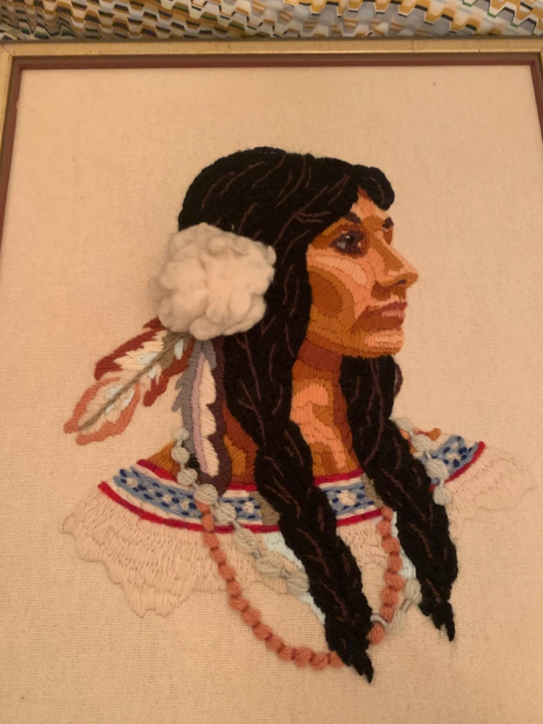Framed Needlepoint Art - Native American Chiefs - photo 2
